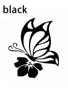 1pc Fashionable Butterfly Car Sticker, Reflective Butterfly Floral Engine Hood Car Decal