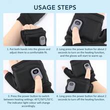 Hailicare 2 pezzi Guanti riscaldati con 3 impostazioni di temperatura, riscaldamento a 360°, batteria da 1800mAh, tessuto durevole, guanti touch screen riscaldati elettricamente, ricaricabili USB, per tenere le mani calde in inverno, adatti per attività all'aperto come escursionismo, ciclismo, digitazione