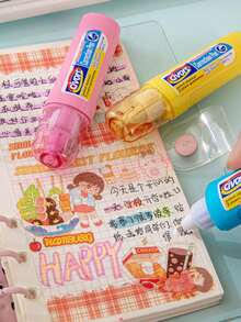 3pcs Candy Color Correction Fluid Suitable For Students - Three Pink - View 4