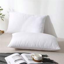 Relleno de almohada súper suave con fibra virgen de silicona, 1 o 2 o 4 o 6 piezas de inserto de almohada decorativa para cama, relleno de almohada cómodo para cojines de sofá o almohadas, varios tamaños: 40 * 70, 40 * 75, 40 * 80, 40 * 90, 40 * 105, 40 * 135, 40 * 150 - Blanco - Ver 1