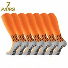1 Pair/7 Pairs Knee High Non-Slip Soccer Socks With Rubber Dots, Professional Training Match Thick Terry Cushion Basketball Sports Socks For Men And Women, Fall - Multicolor - View 21