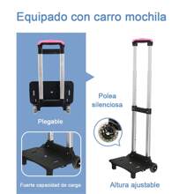 Mochila infantil con ruedas,Mochila de gran capacidad,Con ruedas,Diseño de astronauta,Maleta de viaje de mano para niños pequeños y alumnos de primaria - Azul - Ver 3