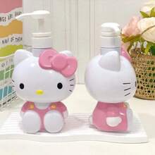 Sanrio Sticlă de duș cu șampon și gel de duș Sanrio cu personaje drăguțe de desene animate Kuromi Melody Hello Kitty/Cinnamon Dog, sticlă de presare pentru gadgeturi de baie, sticlă de loțiune drăguță Kuromi cu desene animate, sticlă de dispensare cu presare în formă de 3D, sticlă de șampon, sticlă de baie, capacitate mare, potrivită pentru depozitare în călătorii