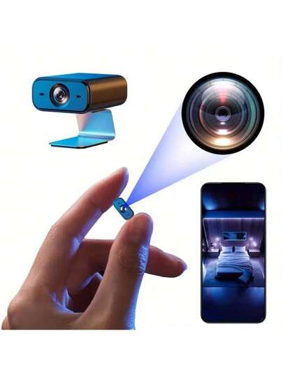 1pc Mini Full HD Wireless Camera, Supporting 2.4G WIFI Connection, High Definition Night Vision, Remote APP Viewing, Loop Recording Function, Portable Easy Installation, Small Compact, USB Power Supply, Home Office Security Protection. view 3