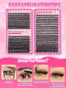 700 Stücke Cluster Wimpern Set, 30D/40D/50D DIY Künstliche Wimpern Natürlicher Stil, gemischte Länge 9-16mm, inklusive Wimpernkleber und Grafting Werkzeuge, geeignet für Anfänger, passend für alle fröhlichen Anlässe.