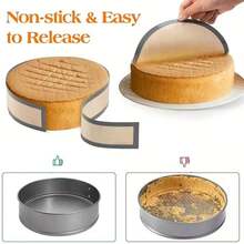 4pcs Reusable Non-Stick Silicone Baking Mat Set - Heat Resistant, For Cookies, Macarons, Bread, Pastries, Prevents Cake Sticking On Edges, Protects Cake Sides And Bottom, Suitable For Cheesecake, Macarons, Pizza Making