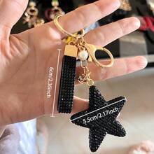 1pc Car Keychain Creative Star Keychain - Suitable For Bags And Car Keys - Give To Friends And Family, Suitable For Ramadan, Valentine's Day, Christmas, Birthdays, Ladies' Halloween, And Thanksgiving Gifts Halloween Accessories Teachers Day Gift Ideas