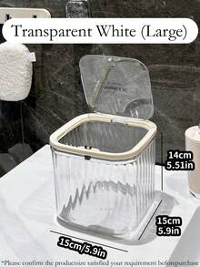 2PCS/1PC洗衣珠收纳桶家用浴室收纳罐按压盖收纳盒洗衣液储存罐香氛珠专用盒浴室精致透明包装罐 - 彩色 - 查看 12