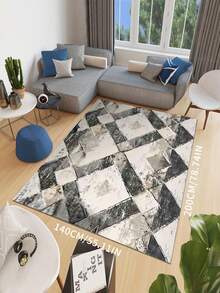 1 Multi-Color Mixed Cut Pattern Large Carpet, European Style Living Room Corridor, Entrance Door, Universal Decorative Mat, All Seasons, Home Decor - Multicolor - View 8