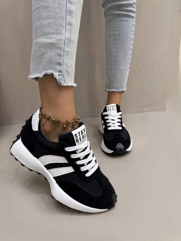 Women's Retro Chunky Sneakers, Chunky Sole Running Shoes