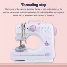 Electric Sewing Machine Portable Crafting Mending Machine 12 Built-In Stitches (With Test Fabric) - 查看 7