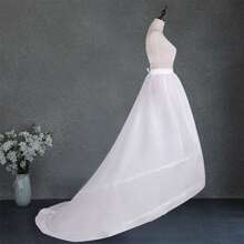 White Underskirt For Women, Bridal Wedding Dress, Slip, Petticoat, 2 Steels 3 Tulle Layered Crinoline Slip, Suitable For Wedding, Banquet, Performance, Party