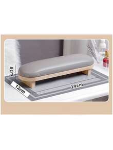 1 pieza Reposabrazos para uñas - Almohada de mano cómoda, almohada de mano de cuero resistente a la suciedad de escritorio para salón de uñas, adecuada para manicura, accesorio de cuidado de uñas sin olor para uso en salón o en casa, almohada para uñas de moda | Base dorada, accesorio para uñas