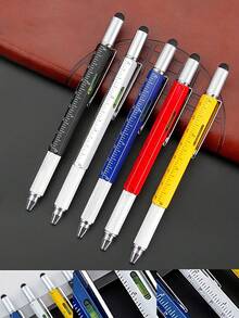 1/30pcs Multi-Functional Tool Pen, Ideal Gift For Men, With Ballpoint Pen/Screwdriver/Level/Ruler, Portable Multifunctional Tool For Home Repair/Office/School Projects, Back To School - Multicolor - View 4