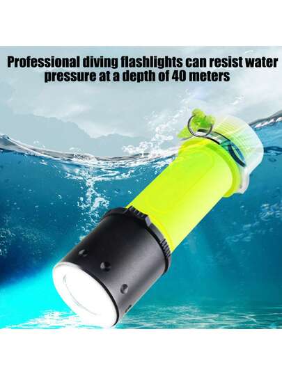 STSEarConect 1 PIEZA Faro de buceo LED súper brillante, IPX8 resistente al agua de alta potencia, faro de buceo, natación, senderismo, camping, caza y pesca con luz de cabeza portátil de (sin batería)