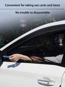 4件套前窗2件+后窗2件汽车窗帘通用蚊帐遮阳隔热遮光隐私窗帘 - 黑色 - 查看 4