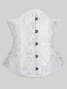 加大码女式复古系带束腰紧身胸衣上衣，可调节紧身胸衣塑身衣，适合万圣节服装 - 彩色 - 查看 20