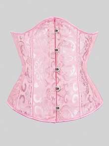 加大码女式复古系带束腰紧身胸衣上衣，可调节紧身胸衣塑身衣，适合万圣节服装 - 彩色 - 查看 44