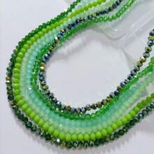 4mm Cuentas de cristal de vidrio facetadas de color recubierto, 6 hebras/bolsa, aproximadamente 720 piezas, cuentas espaciadoras sueltas para hacer joyas, accesorios DIY, pulseras, collares, accesorios de ropa