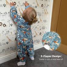 Saco de dormir grueso para bebé de 2.5 TOG, saco de dormir de invierno para niños pequeños con piernas y brazos - Multicolor - Ver 3