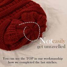 Women Beanie Hat - Burgundy - View 4