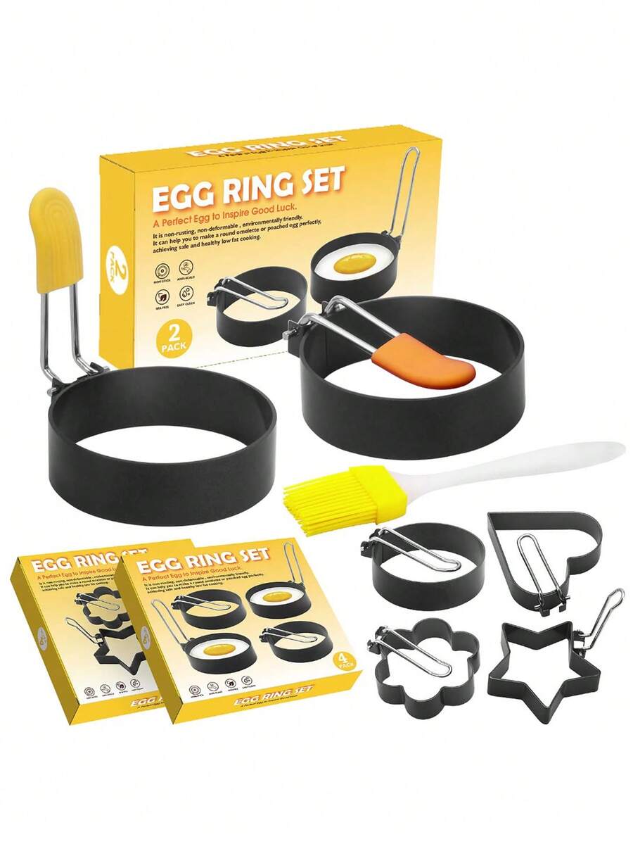 1pc-Non Stick Fried Egg Ring, Commercial Stall Dedicated, Internet Famous, Same Type Of Artifact, Household Fried Egg Set Mold