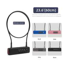 1 Black 4-Digit Portable Anti-Theft Password Lock, Waterproof Padlock, Anti-Theft Lock, Heavy-Duty Metal Outdoor Padlock, Essential Travel Accessory Luggage Lock For Business Travel&Luggage, Very Suitable For Outdoor Cycling, Storage Cabinets, Fences, Toolboxes, Backpacks, Etc