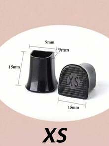 QKC 6pcs/3 Pairs Transparent High Heel Protectors, 3 Sizes, Soft Heel Covers, Suitable For Walking On Grass And Uneven Surfaces, Anti-Slip Heel Repair Caps, Prevent Heels From Sinking Into Grass, Bridal Shoe Protectors - Black - View 6