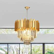 1pc Modern Crystal Pendant Light, Gold Chandelier, 3-Tier Round Crystal Ceiling Light, Elegant Contemporary Flush Mount Lighting Suitable For Bedroom, Hallway, Bar, Living Room, Dining Room, Farmhouse, E27 Socket (Bulb Not Included) - Crystal Chandelier - View 13