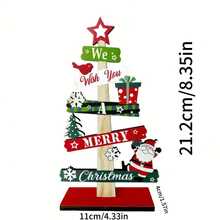 3件套木制圣诞装饰品 | 圣诞老人、雪人、驯鹿，色彩缤纷的艺术设计 | 传递节日祝福 | 无需电池，无需羽毛，桌面摆件，节日装饰，圣诞家居礼物，圣诞装饰品 - 彩色 - 查看 16