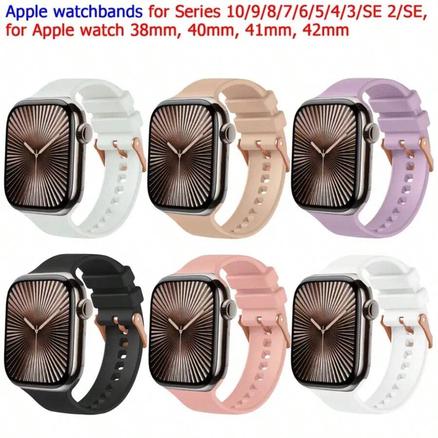 Adjustable Apple Watch Women's Watchband,Suitable For Apple Watch 38/40/41/42mm Wristband, And Series SE/10/9/8/7/6/5/4/3/2 Watchband,Multiple Color Options, Perfect For Women's Wrist Accessories,Stylish Comfortable Watchband.