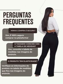 Black Flare Jeans, Premium Style, Women's, High Waist, Wide Leg, Relaxed, Bell Bottom, Elastane, Blogger - Black - View 9