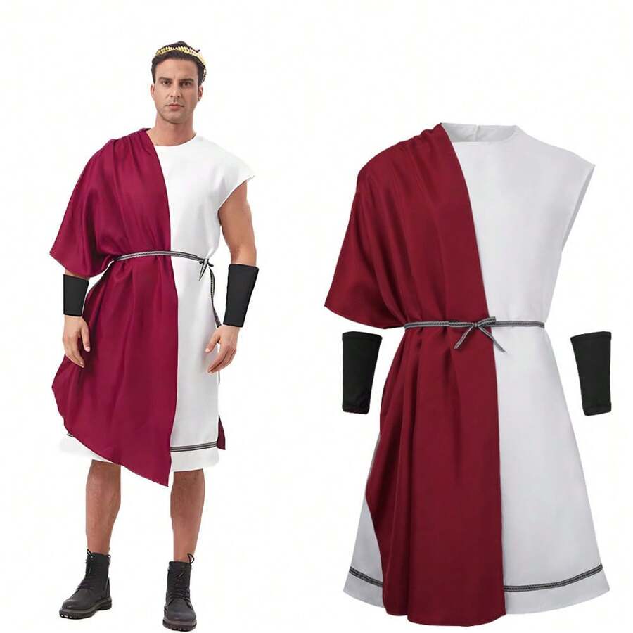 成人阿拉伯古罗马斯巴达战士角色扮演服装宙斯中世纪希腊神希腊女神神话情侣化装舞会服装，万圣节服装