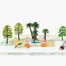 1/7/14/21个交通锥，仿真锥路标路障，小型交通标志锥用于微景观沙盘工程施工路锥模型，生日礼物，派对礼物 - 彩色 - 查看 7