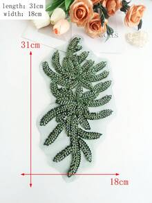 1 件蕾丝绣花网布底缝纫串珠水晶贴片，多种颜色可选，用于服装装饰、DIY 服装配饰、婚纱装饰、刺绣工艺品 - 多色 - 查看 16