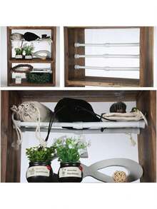 Haste de tensão ajustável sem brocas de 1/2 peças, fácil instalação, adequada para haste de cortina de banheiro, varal de varanda, haste para pendurar guarda-roupas, haste de cortina de porta/janela, acessórios de banheiro