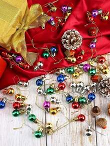 20/10 Stücke Mini Weihnachtskugeln, bunte runde Weihnachtsbaum Dekorationen, Hängedekoration, für Weihnachtsbaum, Kranz, Fenster, Garten, Feiertagsparty, Weihnachtsdekoration