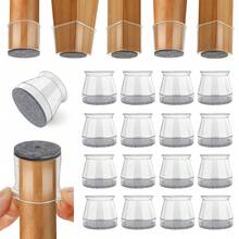 4/16pcs Round Chair Leg Floor Protectors - Silence Noisy Floors, Against Scratches Chair Covers, Smooth Gliding - Furniture Pads, Furniture Sliders Made Of Soft Felt,Protect The Floor And Table And Chair Legs,Suitable For Kitchen, Living Room, Bedroom,Cafe(Grey)