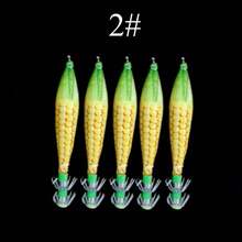 AVLCOAKY 5 piezas Cebo de pesca de 10cm/6g con anzuelo y cola luminosa de plástico tipo calamar, cebo para pesca de pulpo y sepia en agua salada