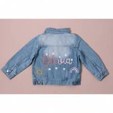 Personalized Girls With Name, Custom Embroidered Jean Jackets Toddlers, Birthday Gifts Girl