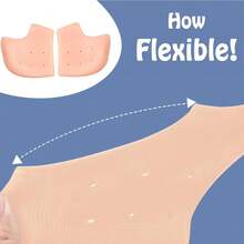 2 Pairs Of Silicone Heel Protectors, Heel Cups, Plantar Protectors, Heel Cushions, Gel Heel Covers For Flats, High Heels And Women's Formal Shoes, Soft Silicone Heel Covers, Cushioning In The Rear Palm, Scratch Resistant Bubble Protection, Comfortable Fit For Dance And Everyday Wear, Shoe Accessories, Insoles. (Skin Color + White)