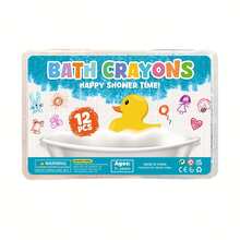 IYUEPENG 12 Pack Bath Crayons Set Bathtub Crayons Washable Easy Clean Bathtime Crayons, Colorful Bathtub Markers, Shower Crayons Bath Paint For Toddlers Kids