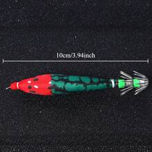 AVLCOAKY 5 piezas Cebo de pesca de 10cm/6g con anzuelo y cola luminosa de plástico tipo calamar, cebo para pesca de pulpo y sepia en agua salada