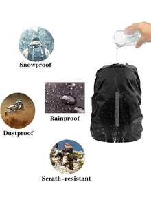 1pc Waterproof Reflective Backpack Rain Cover - 35l,Dustproof And Portable,Wear Resistant Dust Cover,Foldable Elastic - Edged Design,Durable Rainproof Protection For Hiking, Travel & Daily Commute,Lightweight Anti - Splash Backpack Protector With Night - Visible Strip, Ideal For Outdoor Enthusiasts, Commuters & Adventure Seekers,Rainy/Outdoor Season Must - Protects R From Rain, Dust And Scratches - Multicolor - View 7