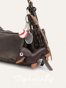 STEPHIECATHY 复古学院风女士单肩包，水洗PU皮革材质，拉链封口，多口袋设计，实用百搭，可斜挎携带，适合日常通勤、大学校园、旅行等多种场合。Y2K风格，2000年代时尚，波西米亚风，女士手提包，精美礼品。 - 彩色 - 查看 8