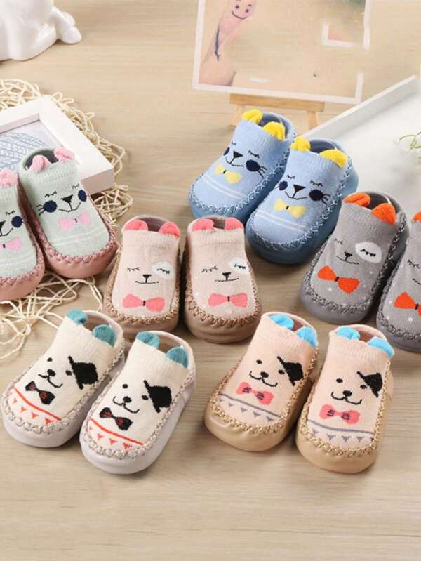 1 Pair 0-3 Years Old Cartoon Anti-Slip Baby Ankle Socks