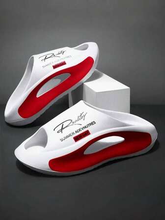 Men's Comfortable Non-Slip Slippers, Fashionable Sports Sandals Casual Outdoor Walking Shoes, EVA Thick Sole Beach Flip Flops