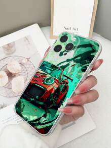 1 pieza Funda de teléfono a prueba de golpes y colorida con diseño de automóvil de TPU transparente compatible con iPhone 15/15Pro/15Plus/15ProMax/16/16Pro/16Plus/16ProMax/17/17Pro/17Air/17ProMax, Galaxy S23 Ultra/A14/A24, Redmi Note 12 Pro, Pixel 8/8 Pro