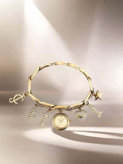 Juicy Couture Women's Bracelet Watches Set Quartz Wristwatches For Women  Crystal Accented Charm Bracelet Watch, Gift For Her