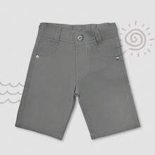 Kit 3 Bermuda Shorts For Kids And Youth Boys, Twill Denim Shorts 02-16 - Màu xám đen - Xem 3